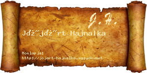 Jójárt Hajnalka névjegykártya