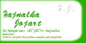 hajnalka jojart business card